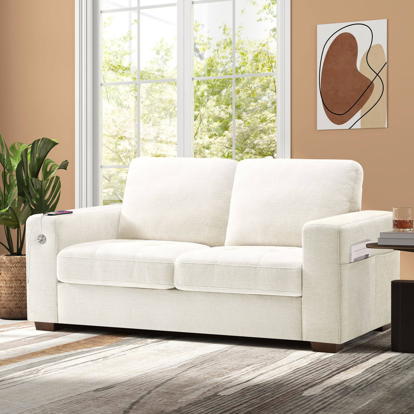 Classic 70" & 89" Modern Sofa with USB Charging