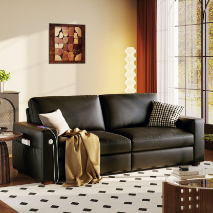 Classic 70" & 89" Modern Sofa with USB Charging 
