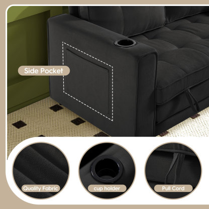 2 in 1 Convertible Sleeper Sofa Bed