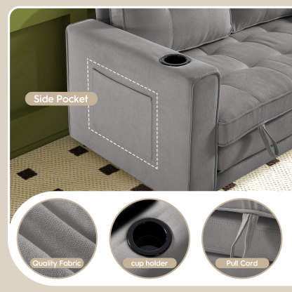 2 in 1 Convertible Sleeper Sofa Bed