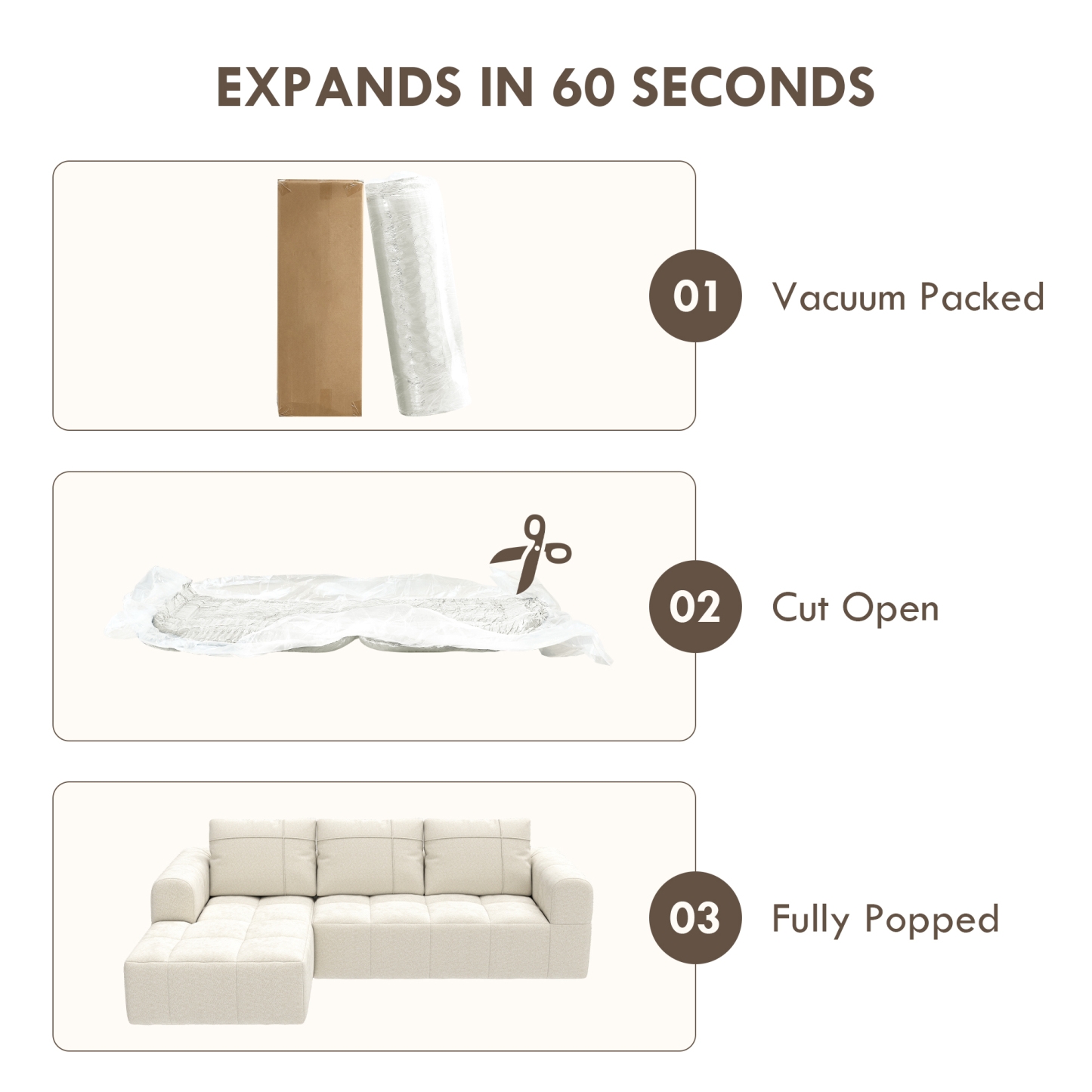 InstantCloud 109’‘ Sofa with Chaise