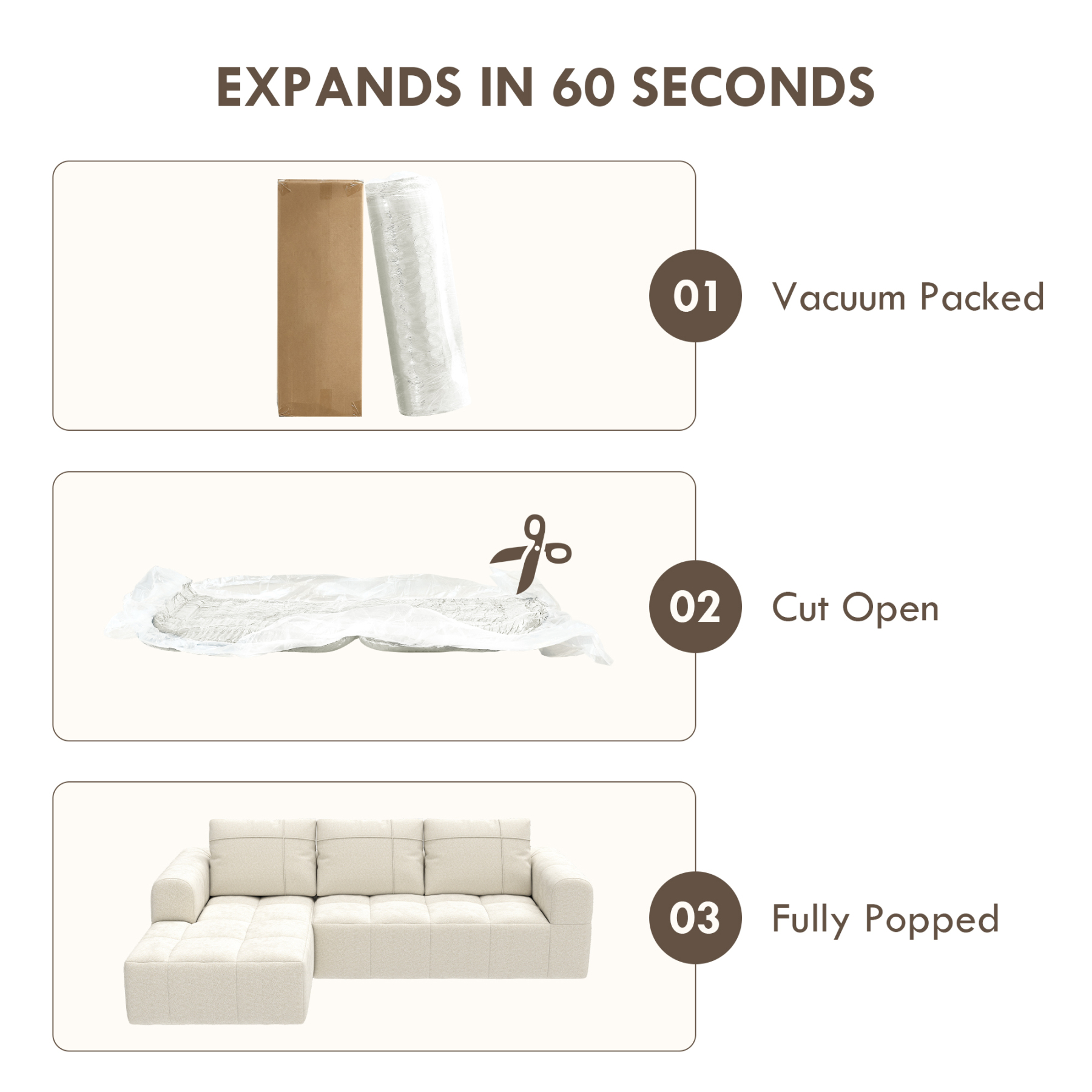 InstantCloud 109’‘ Sofa with Chaise