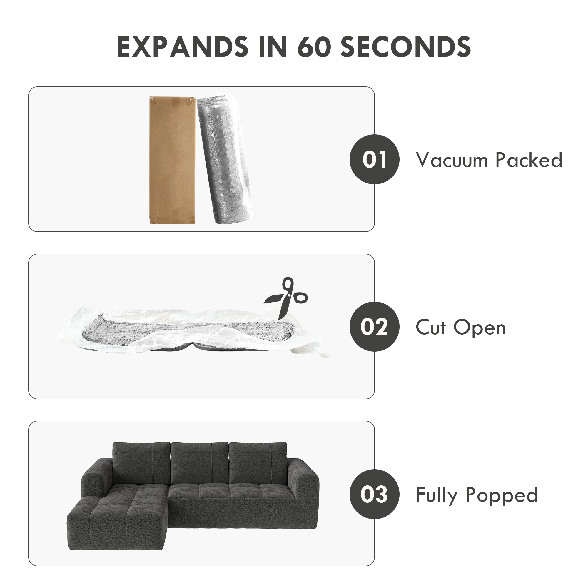 InstantCloud 109’‘ Sofa with Chaise