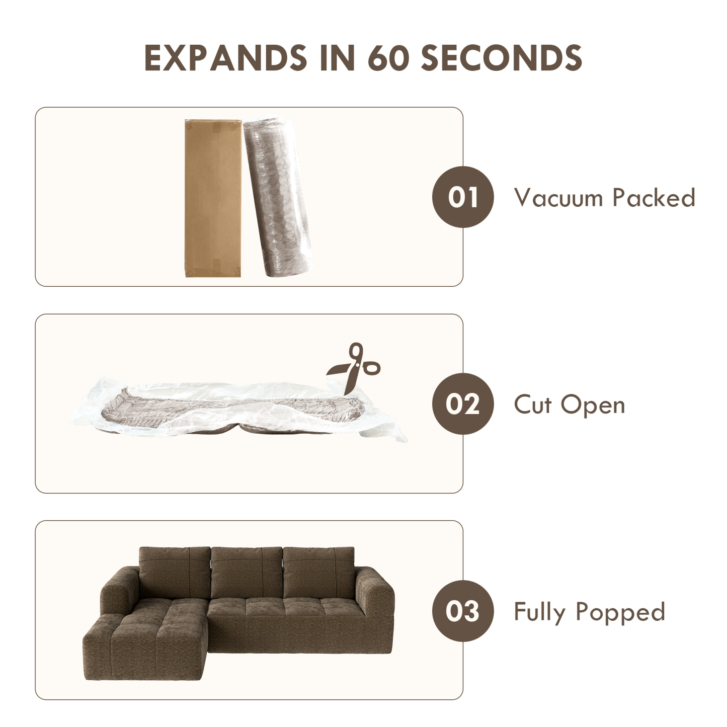 InstantCloud 109’‘ Sofa with Chaise