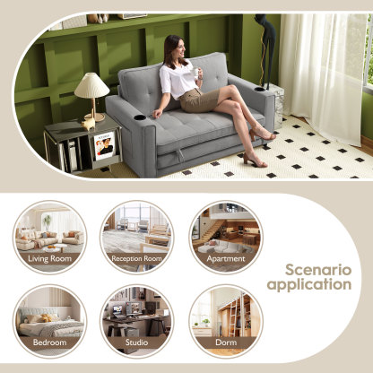 2 in 1 Convertible Sleeper Sofa Bed