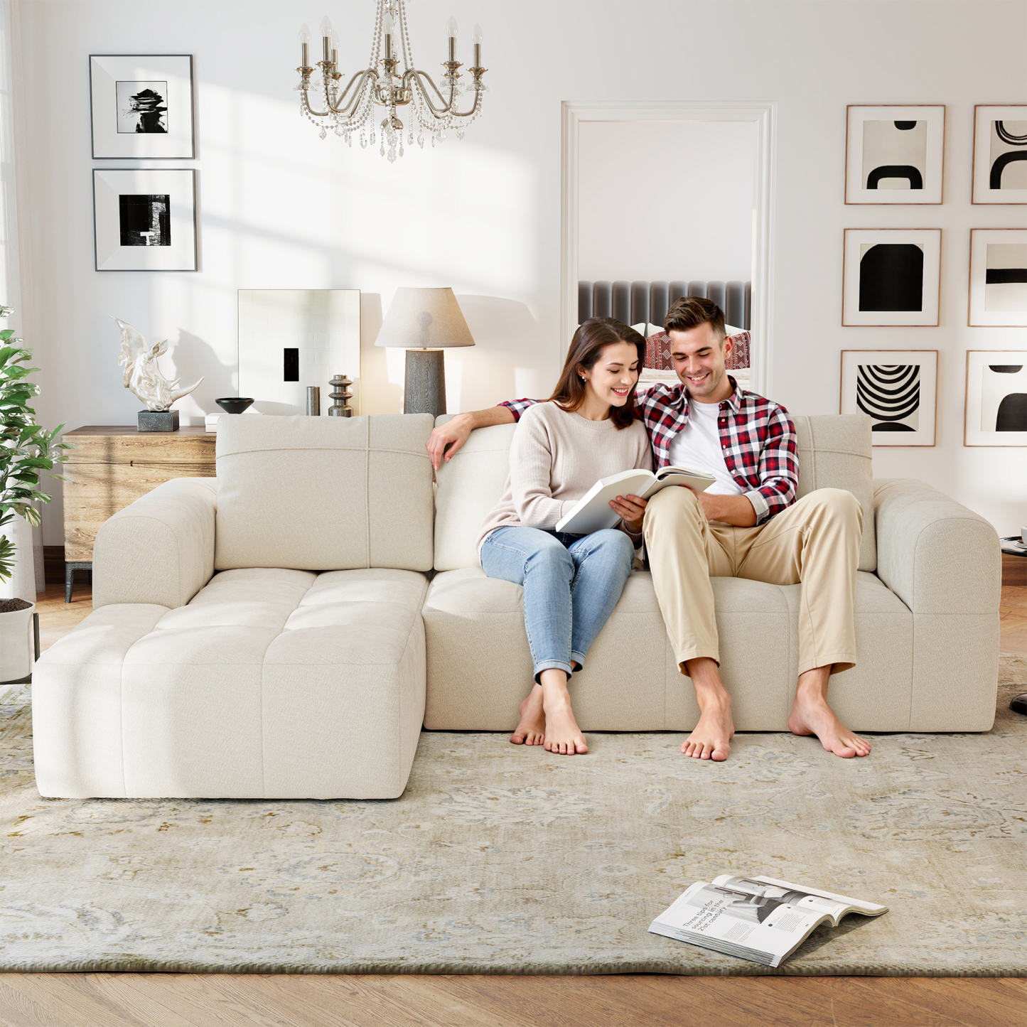 InstantCloud 109’‘ Sofa with Chaise