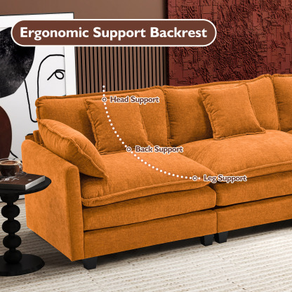 Cloudy 149.2'' Luxury Thickened Cushion Sectional Sofa