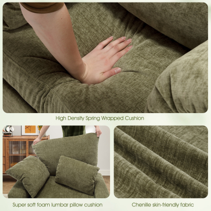LuxeLounger 57.52 " Single Chair With Ottoman