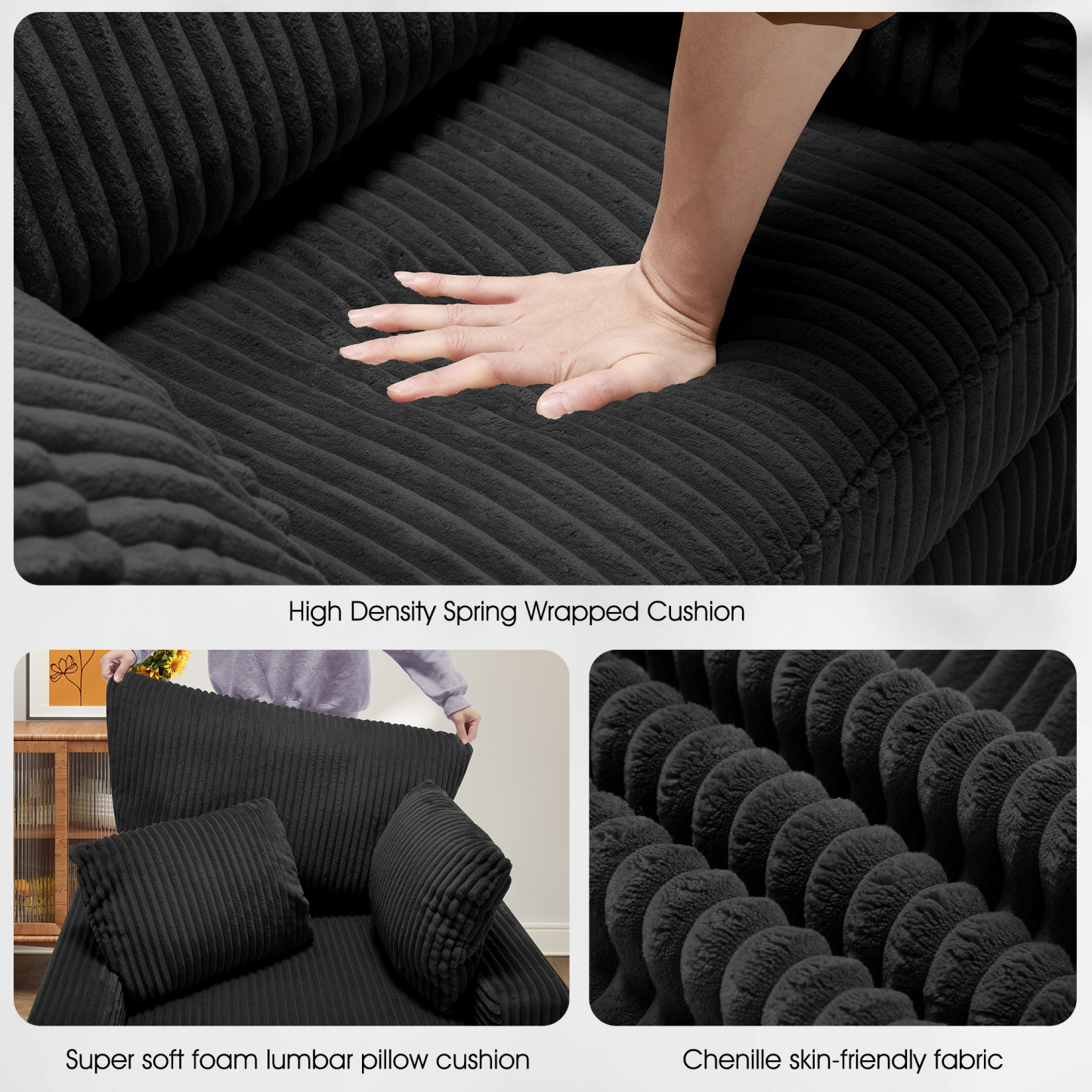 LuxeLounger 57.52 " Single Chair With Ottoman