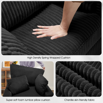 LuxeLounger 57.52 " Single Chair With Ottoman