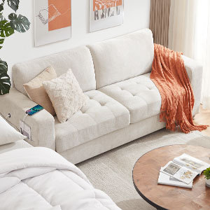 89” Modern 3 Seater Comfy Sofa