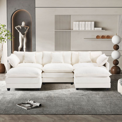 Cloudy 149.2'' Luxury Thickened Cushion Sectional Sofa