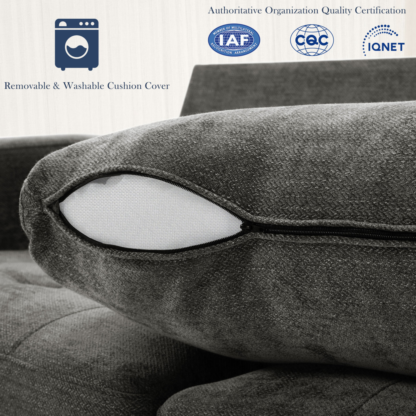 Classic 70" & 89" Modern Sofa with USB Charging