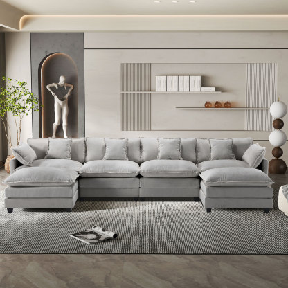 Cloudy 149.2'' Luxury Thickened Cushion Sectional Sofa