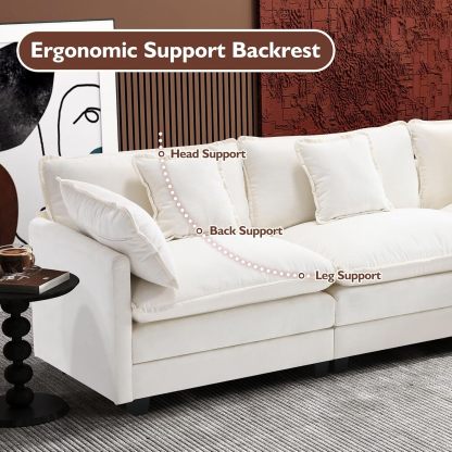 Cloudy 149.2'' Luxury Thickened Cushion Sectional Sofa