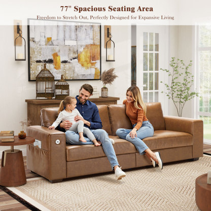 Classic 70" & 89" Modern Sofa with USB Charging 