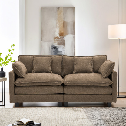 Cloudy 149.2'' Luxury Thickened Cushion Sectional Sofa