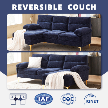 Convertible L Shape 85” Sectional Couch