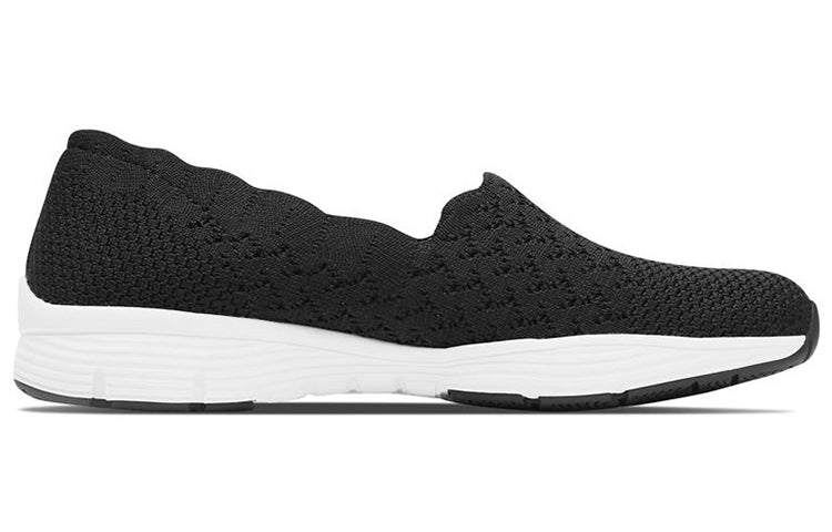 (WMNS) skecththers Modern Comfort Slip-on Shoes 'Black White' 49481-BLK
