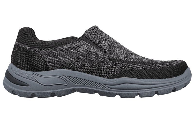 skecththers Arch Fit Motley Casual Slip-on Black Gray 204495-BLK