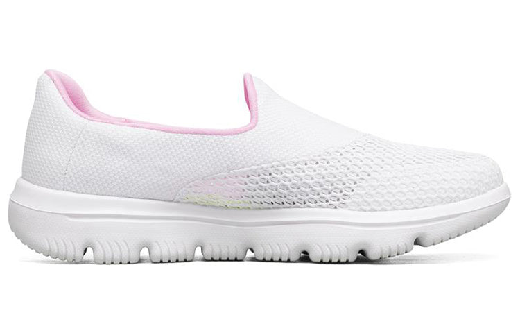 (WMNS) skecththers Go Walk Evolution Ultra Low-Top Slip-on Shoes White 15753-WPK