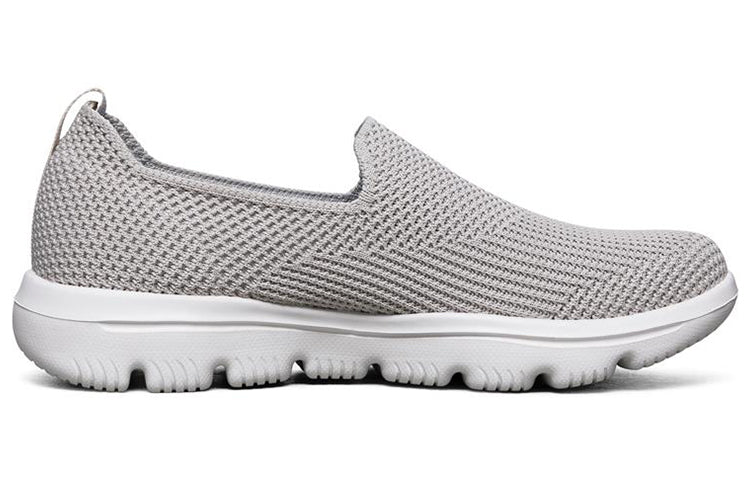 (WMNS) skecththers Go Walk Evolution Ultra Slip-On Shoes Gray/Chestnut 15761-TPE