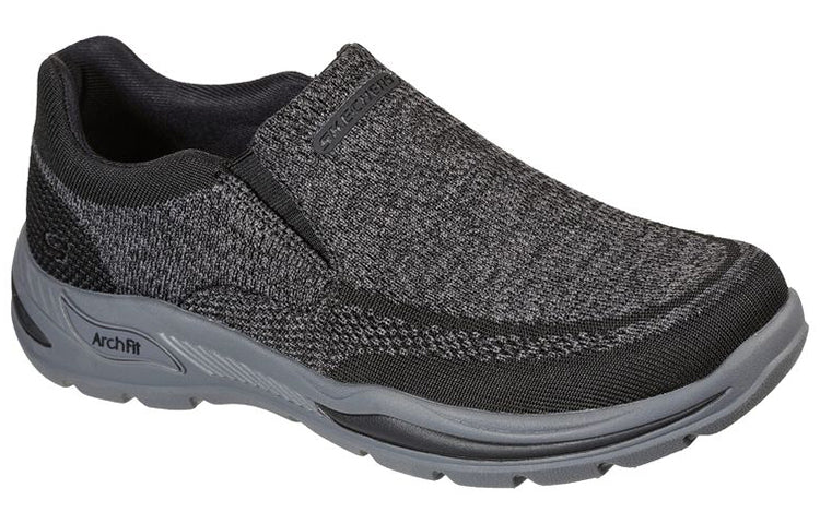 skecththers Arch Fit Motley Casual Slip-on Black Gray 204495-BLK
