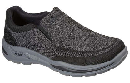 skecththers Arch Fit Motley Casual Slip-on Black Gray 204495-BLK