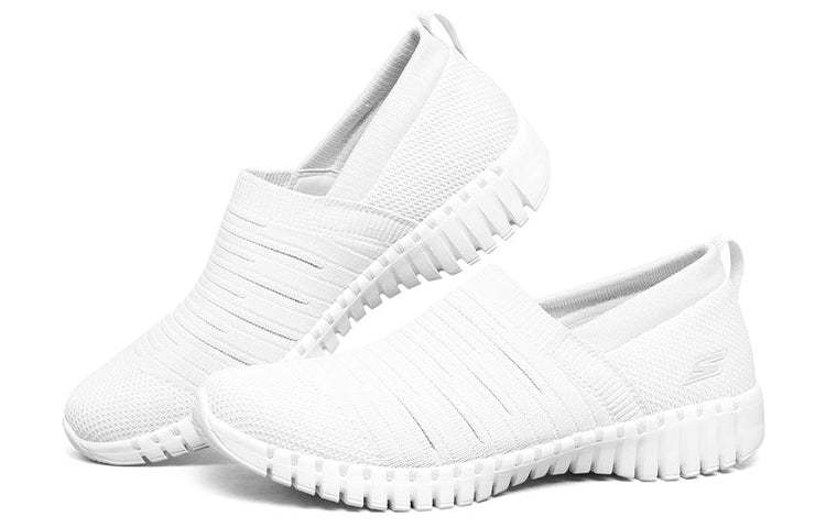 (WMNS) skecththers Go Walk Smart Slip-On Shoes White 124043-WHT