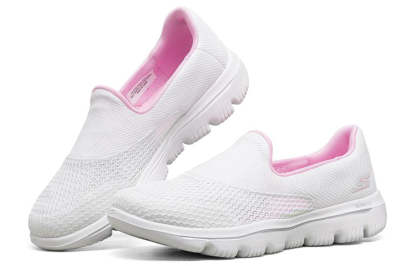 (WMNS) skecththers Go Walk Evolution Ultra Low-Top Slip-on Shoes White 15753-WPK