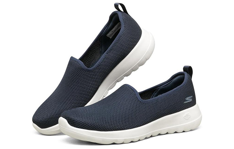 (WMNS) skecththers Go Walk Joy Slip-on Shoes Dark-Blue 'Navy Blue White' 124186-NVW