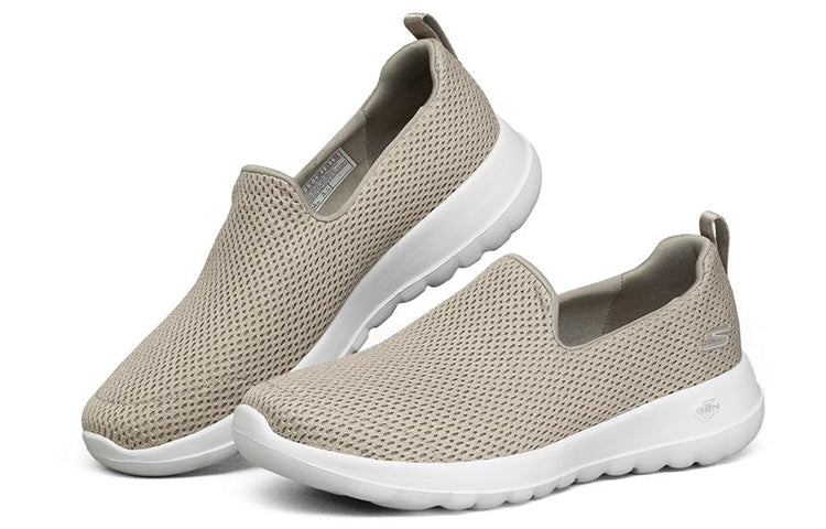 (WMNS) skecththers Go Walk Joy Low-Top Slip-on Shoes Beige 'Graybrown Gold' 124090-TPGD