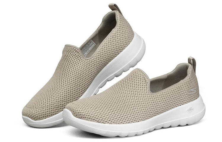 (WMNS) skecththers Go Walk Joy Low-Top Slip-on Shoes Beige 'Graybrown Gold' 124090-TPGD