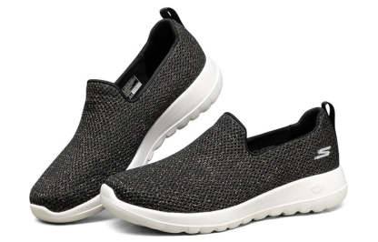 (WMNS) skecththers Go Walk Joy Slip On 'Black Gold' 124090-BKGD