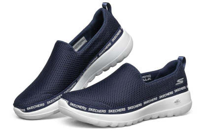(WMNS) skecththers Go Walk Joy Low-Top Slip-on Shoes Blue/White 124096-NVW
