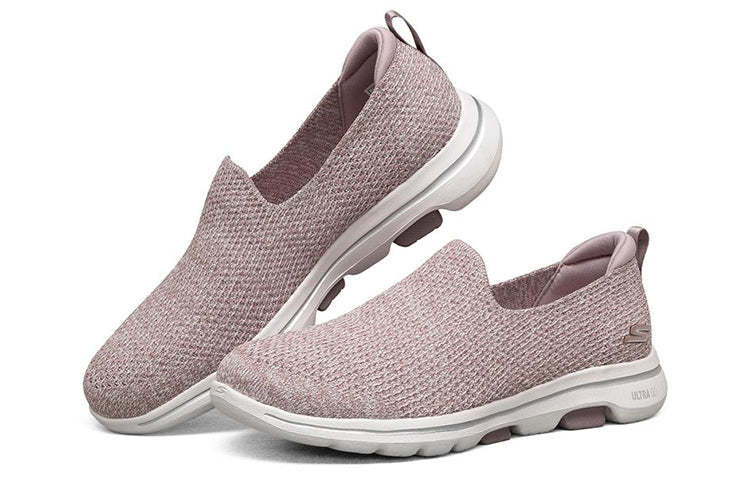 (WMNS) skecththers Go Walk 5 Slip-on Shoes Pink 124162-MVE