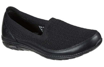 (WMNS) skecththers Arch Fit Flex-Sweet Jazz Slip-On Shoes Black 100287-BBK