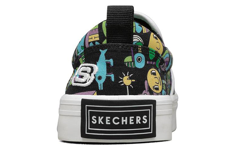 (WMNS) Jeremyville x skecththers V Lites Slip-on Shoes Black/Multi-color 66666300-BKMT