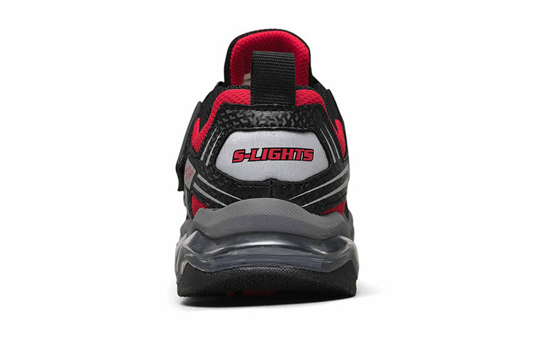 (GS) skecththers Turbowave Non-Slip Wear-resistant Low Tops Sports Shoe Black Red 90736L-BKRD