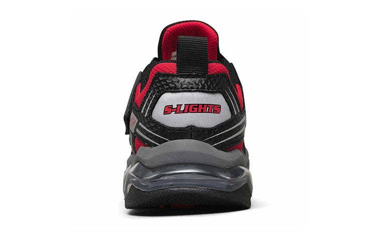 (GS) skecththers Turbowave Non-Slip Wear-resistant Low Tops Sports Shoe Black Red 90736L-BKRD