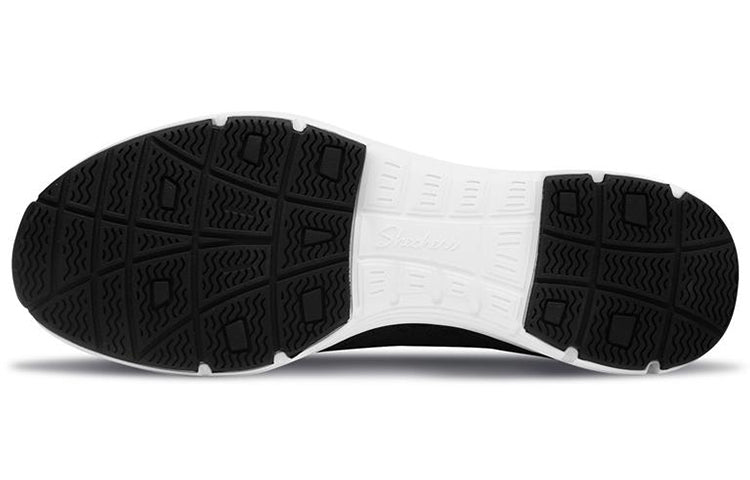 (WMNS) skecththers Modern Comfort Slip-on Shoes 'Black White' 49481-BLK