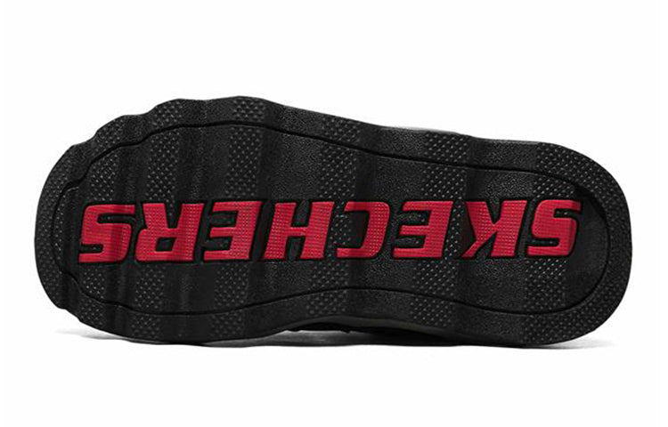 (GS) skecththers Turbowave Non-Slip Wear-resistant Low Tops Sports Shoe Black Red 90736L-BKRD