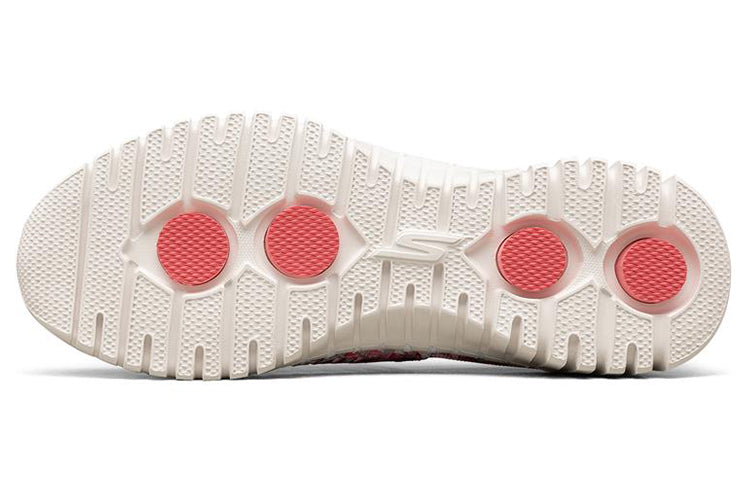 (WMNS) skecththers Go Walk Smart Slip-on Shoes White/Pink/Grey 124317-WMLT