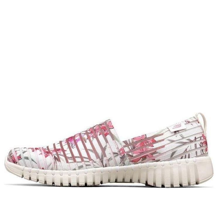 (WMNS) shoes Go Walk Smart Slip-on Shoes White/Pink/Grey 124317-WMLT
