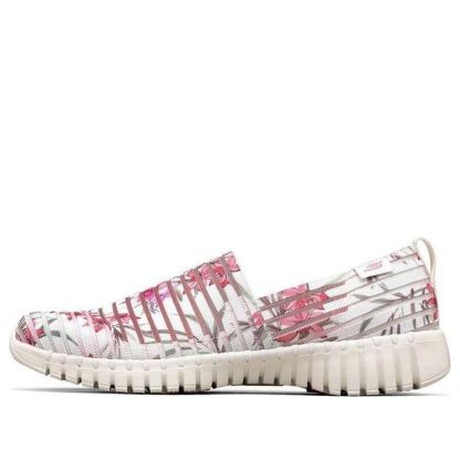 (WMNS) skecththers Go Walk Smart Slip-on Shoes White/Pink/Grey 124317-WMLT