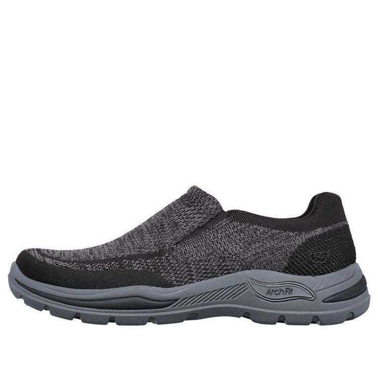 skecththers Arch Fit Motley Casual Slip-on Black Gray 204495-BLK