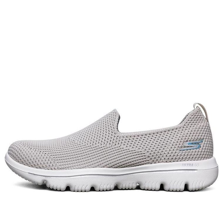 (WMNS) skecththers Go Walk Evolution Ultra Slip-On Shoes Gray/Chestnut 15761-TPE
