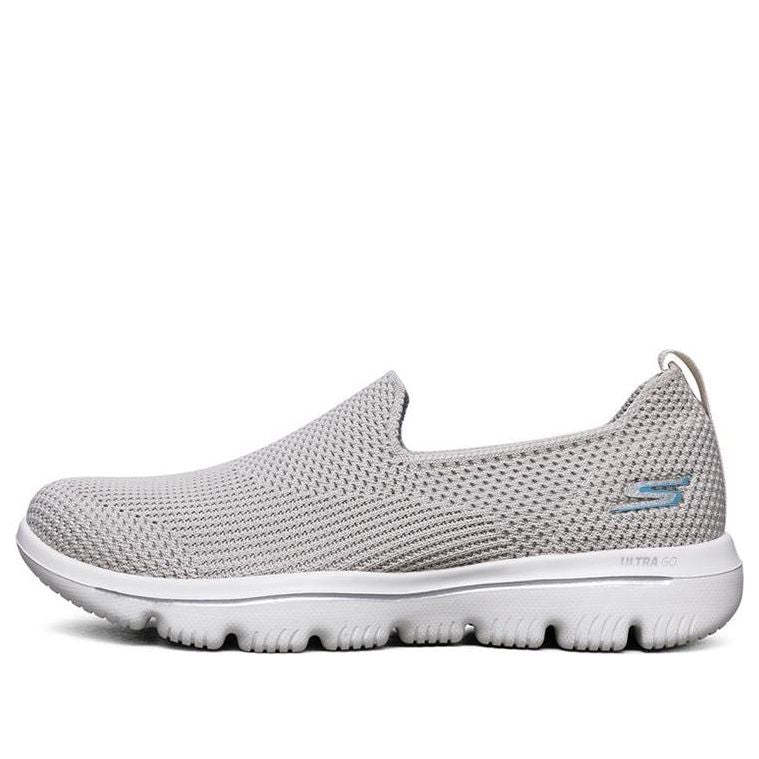 (WMNS) shoes Go Walk Evolution Ultra Slip-On Shoes Gray/Chestnut 15761-TPE