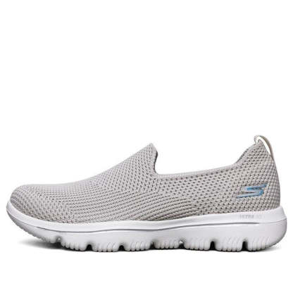 (WMNS) skecththers Go Walk Evolution Ultra Slip-On Shoes Gray/Chestnut 15761-TPE