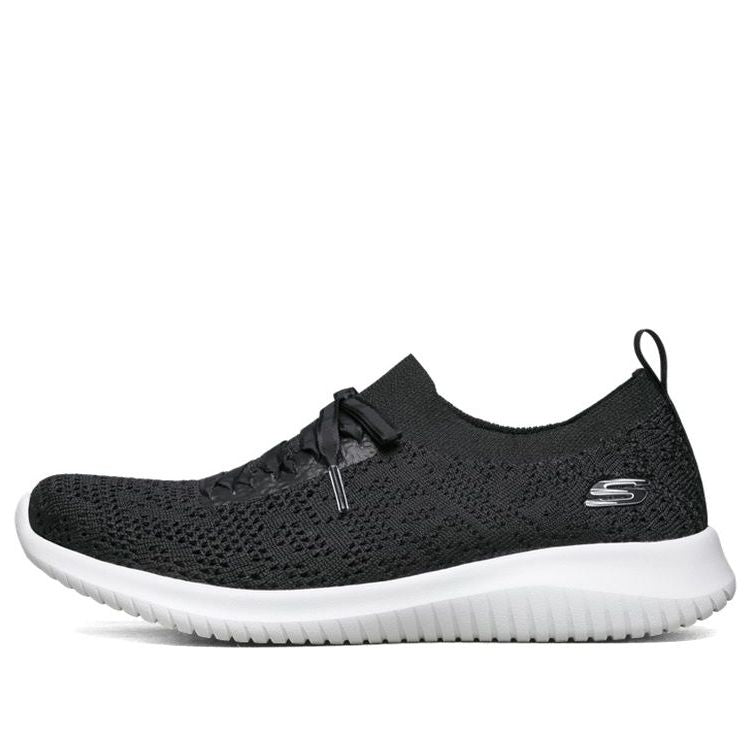 (WMNS) skecththers Ultra Flex Slip-on Loafers Black 149033-BKW